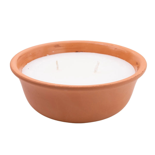 Extra Large Citronella Candle in Terracotta Pot 4PK Candlelight Home