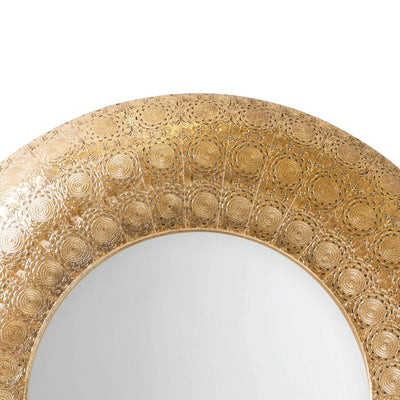 Candlelight Home Moroccan Cut Out Gold Filigree Round Mirror 72cm 1PK