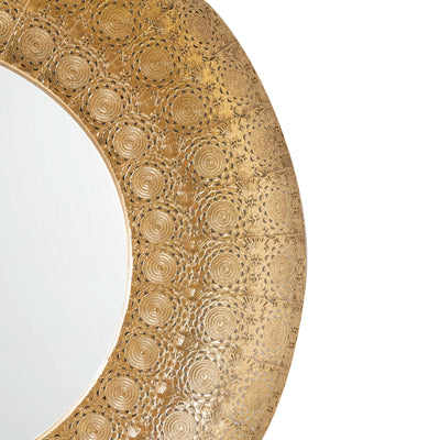 Candlelight Home Moroccan Cut Out Gold Filigree Round Mirror 72cm 1PK
