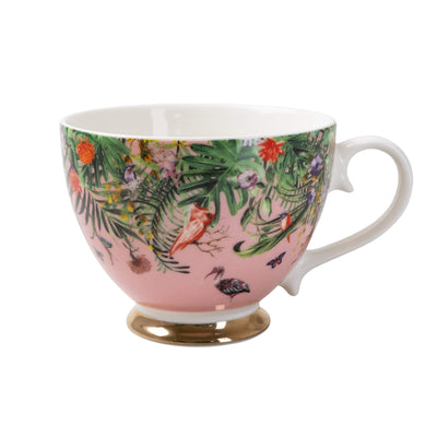 Candlelight Home Mugs Chinoiserie Footed Mug Pink 4PK