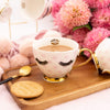 Candlelight Home Mugs Eyelash Footed Mug Pink and Gold 9cm 6PK