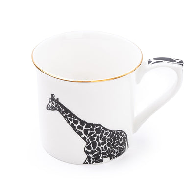 Candlelight Home Mugs Giraffe 11oz Mug with Gold Rim 6PK