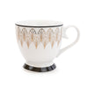 Candlelight Home Mugs Set of 2 Black & Gold Deco Glam Flared Mugs (MO) 1PK