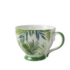 Candlelight Home Mugs Set of 2 Emerald Eden Decal Footed Mug with Green Rim (MO) 1PK