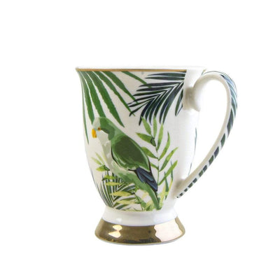 Candlelight Home Mugs Set of 2 Gold Fancy Footed Emerald Eden Mugs (MO) 1PK