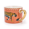 Candlelight Home Mugs Tiger Peach Straight Sided Mug with Gold Handle 6PK