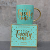 Candlelight Home Mugs Twenty One Milestone Mug in Gift Box Teal 9.2cm 6PK