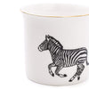 Candlelight Home Mugs Zebra 11oz Mug with Gold Rim 6PK