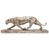 Candlelight Home Ornaments 57CM POLYRESIN PANTHER ON PLYNTH SILVER
