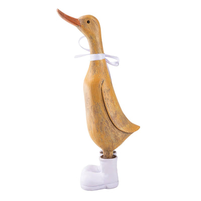 Candlelight Home Ornaments Duck in Lilac Wellies Oak Effect 29.8cm 6PK