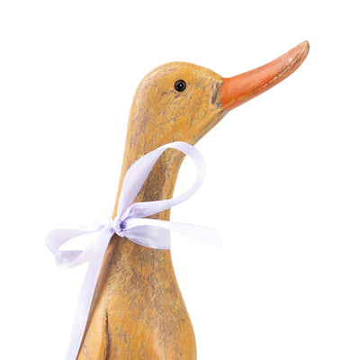 Candlelight Home Ornaments Duck in Lilac Wellies Oak Effect 29.8cm 6PK