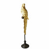 Candlelight Home Ornaments Parrot Ornament on Stand Gold 64cm 1PK