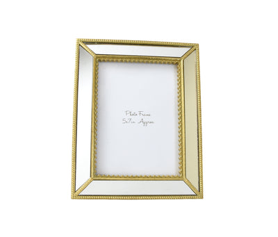 Candlelight Home Photo Frame 5 x 7" ORNATE PHOTO FRAME WITH MIRRORRED PANELS 1PK
