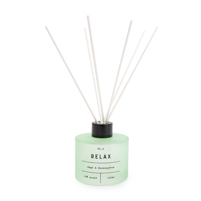 Candlelight Home Reed Diffusers 150ml 'Relax' Reed Diffuser Sage & Eucalyptus Scent 6PK