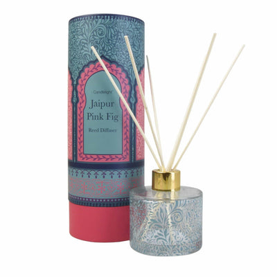 Candlelight Home Reed Diffusers Jaipur Pink Fig Reed Diffuser in Gift Box Pear and Fig Scent 150ml 6PK