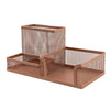 Candlelight Home Rose Gold Metal Stationery Holder 20.3 cm 4PK
