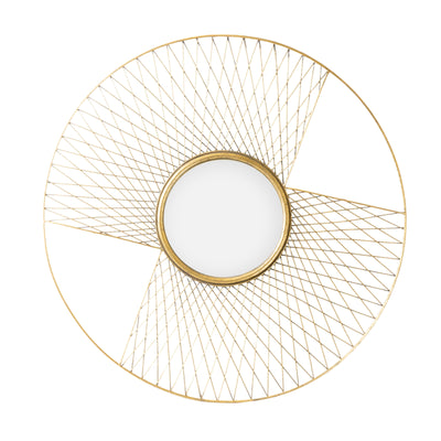 Candlelight Home Round Metal Criss Cross Frame Mirror 76cm 1PK