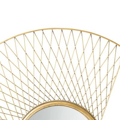 Candlelight Home Round Metal Criss Cross Frame Mirror 76cm 1PK
