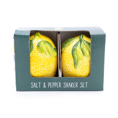 Candlelight Home SALT & PEPPER POTS MEDITERRANEAN LEMONS IN GIFT BOX