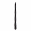 Candlelight Home SET OF 4 TWISTED DINNER CANDLES - BLACK