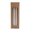 Candlelight Home SET OF 4 TWISTED DINNER CANDLES - WHITE