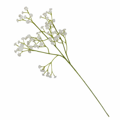 Candlelight Home Single Stem Faux Gypsophila Green with White Flowers 62cm Tall