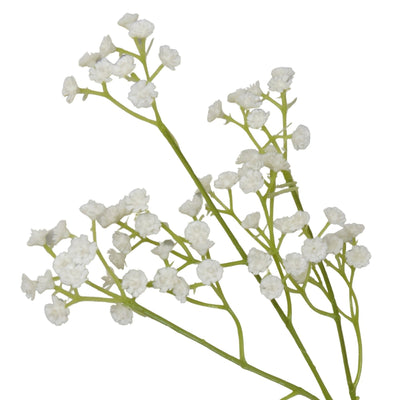 Candlelight Home Single Stem Faux Gypsophila Green with White Flowers 62cm Tall