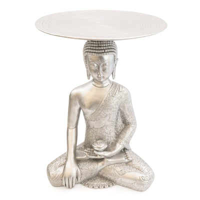 Candlelight Home Tables Buddha Table Antique Silver 52.5cm 1PK