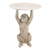 Candlelight Home Tables Monkey Table Silver Effect 52.5cm 1PK