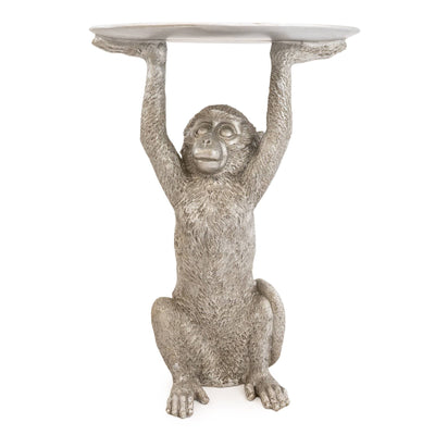 Candlelight Home Tables Monkey Table Silver Effect 52.5cm 1PK