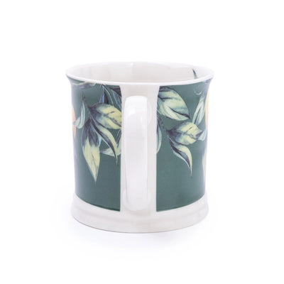 Candlelight Home TANKARD MUG MEDITERRANEAN LEMONS GREEN