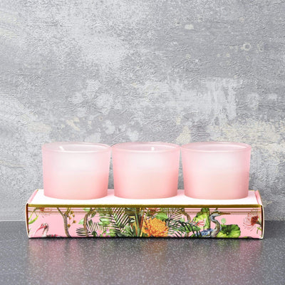 Candlelight Home Wax Pot Candles Candlelight Chinoiserie Set of 3 Wax Filled Candle Pots Oriental Flower Scent 50g 6PK