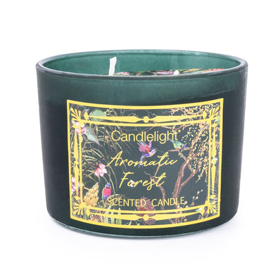 Candlelight Home Wax Pot Candles Chinoiserie Dark Green Two Wick Aromatic Forest Candle 6PK
