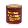 Candlelight Home Wax Pot Candles Glass Wax Filled Pot Candle with Cork Lid 'Rosehip & Jasmine' set of two - Honeysuckle Scent 7cm (MO) 1PK