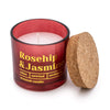 Candlelight Home Wax Pot Candles Glass Wax Filled Pot Candle with Cork Lid 'Rosehip & Jasmine' set of two - Honeysuckle Scent 7cm (MO) 1PK