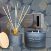 Candlelight Home Wax Pot Candles Jasmine & Honey Two Wick Glass Wax Filled Pot Candle with Wooden Lid - Honeysuckle Scent 1PK (MO)