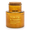 Candlelight Home Wax Pot Candles Long Neck Glass Candle with Cork Lid 'Wild Fig & Vanilla' - Wild Fig Scent 12cm (M)) 1PK