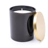 Candlelight Home Wax Pot Candles Your Own Label Bespoke 300g Wax Filled Black and Gold Pot Honeysuckle Scent 42PK